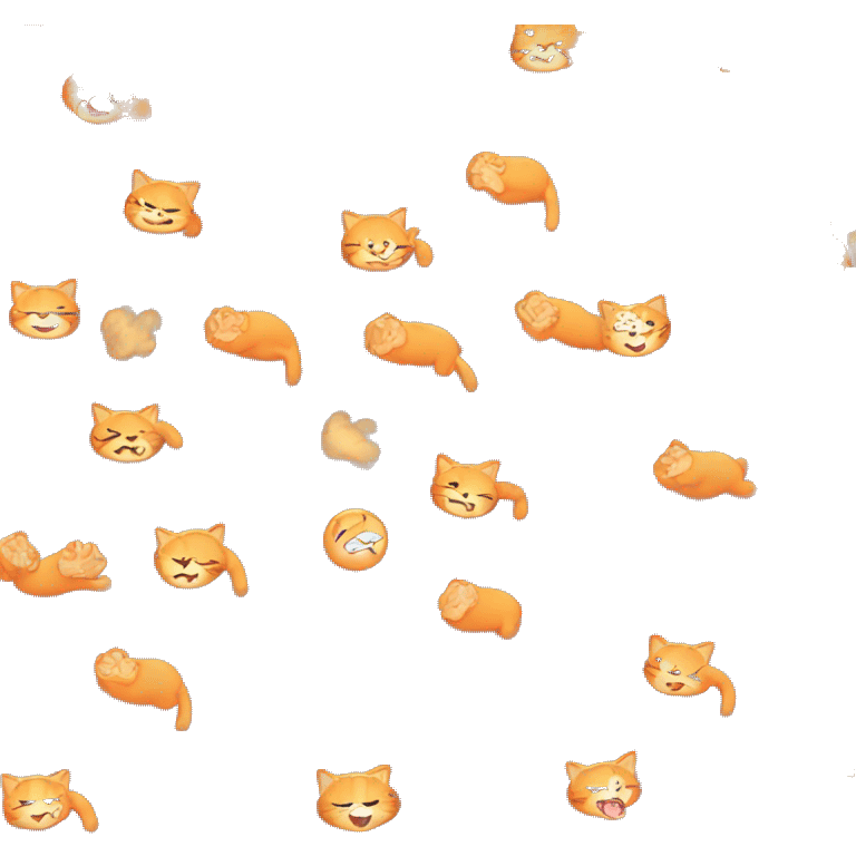 orange cat farting emoji