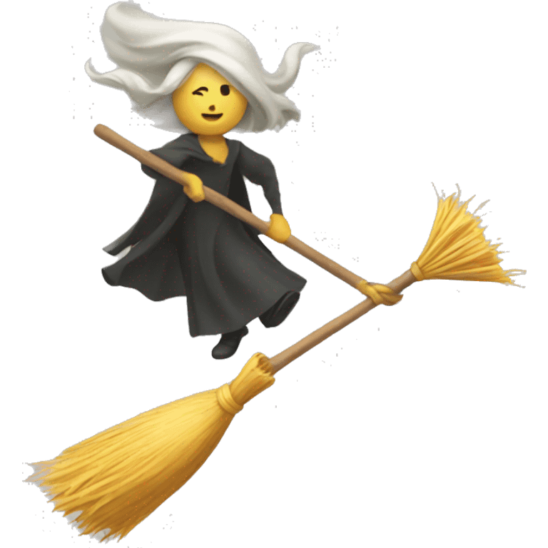 Flying broom emoji