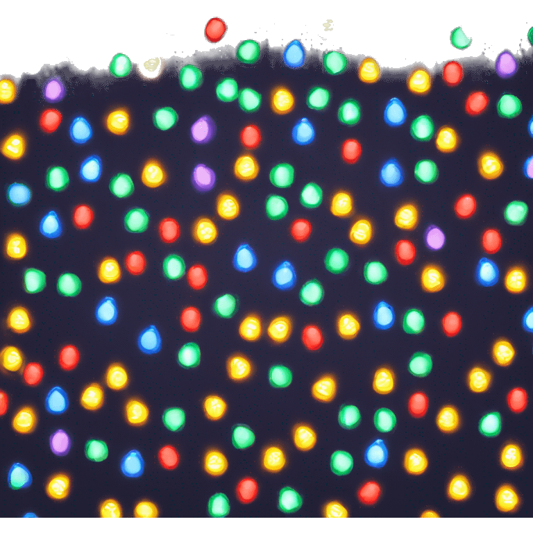 Colorful Christmas lights emoji