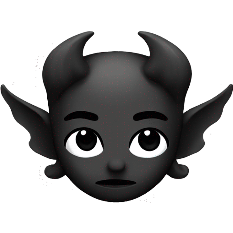 Half demon , half angel. Black color only emoji