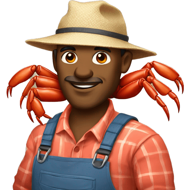 a crab farmer emoji