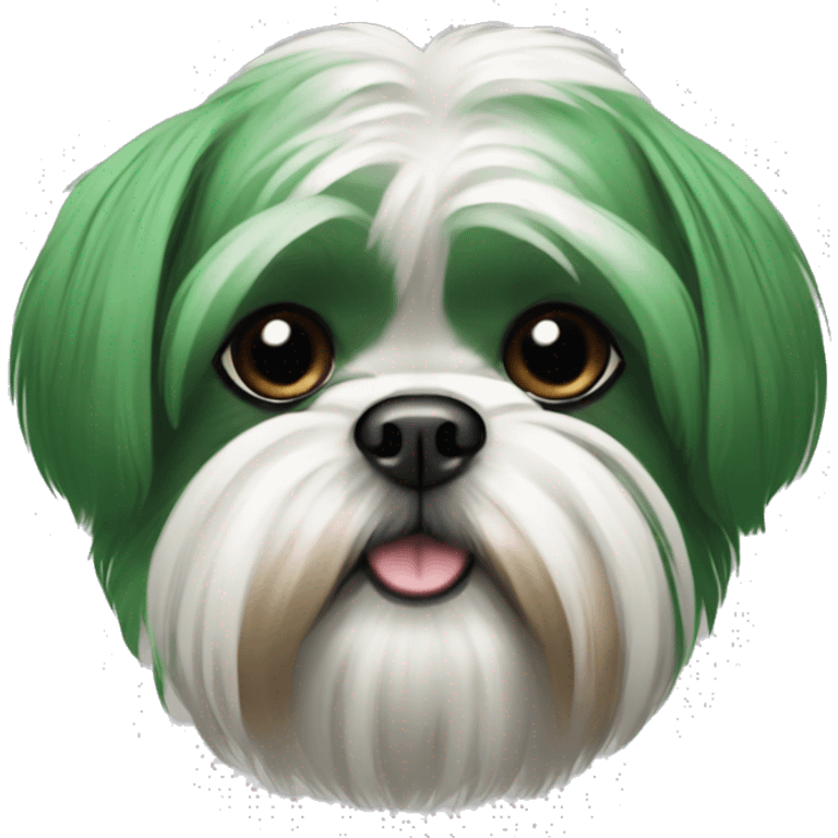 Green shih tzu emoji