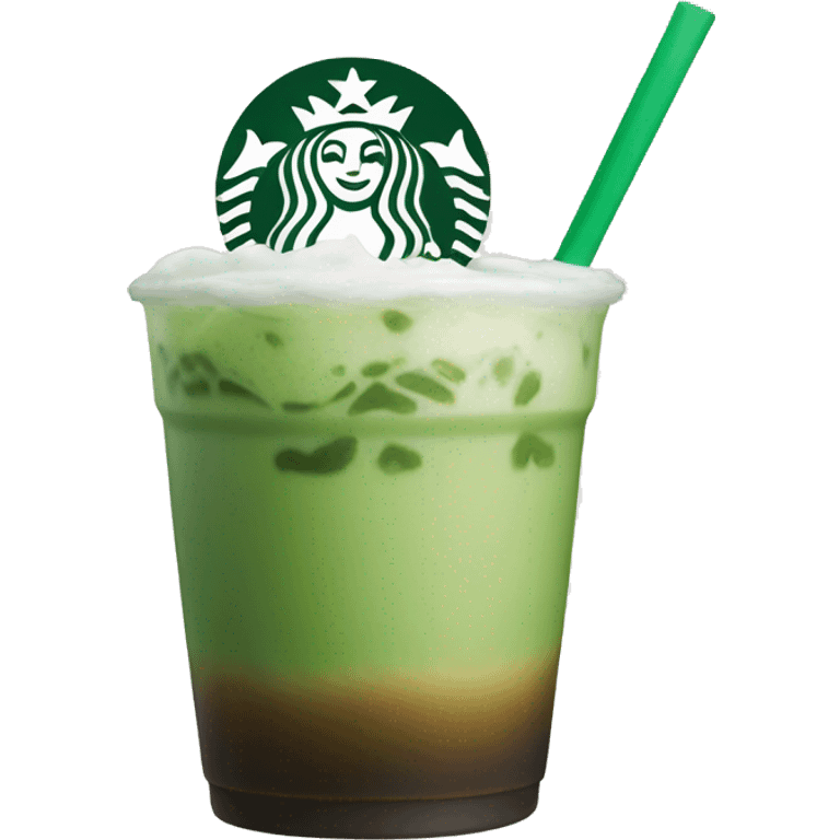 Starbucks iced matcha latte emoji