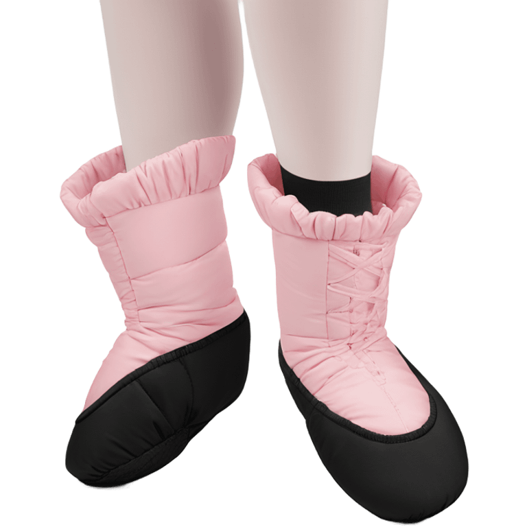 pink with black sole bloch ballet warm up booties emoji