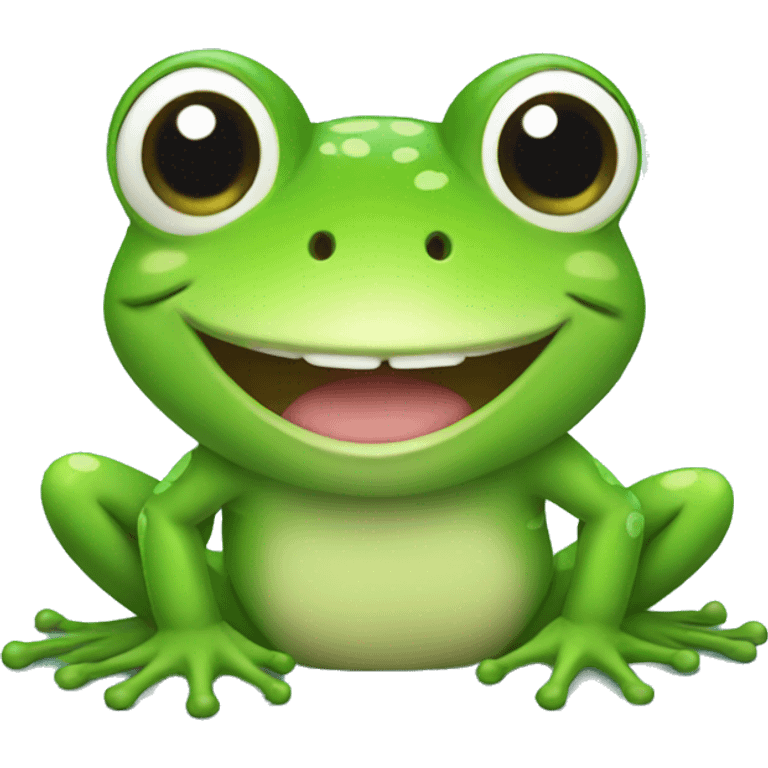 Happy frog  emoji