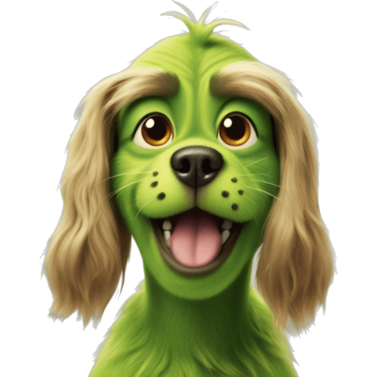 The grinch dog emoji