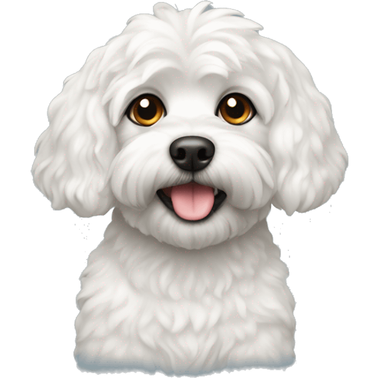 White Havapoo dog emoji