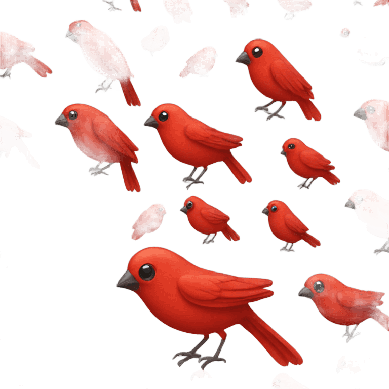 Red bird 
 emoji