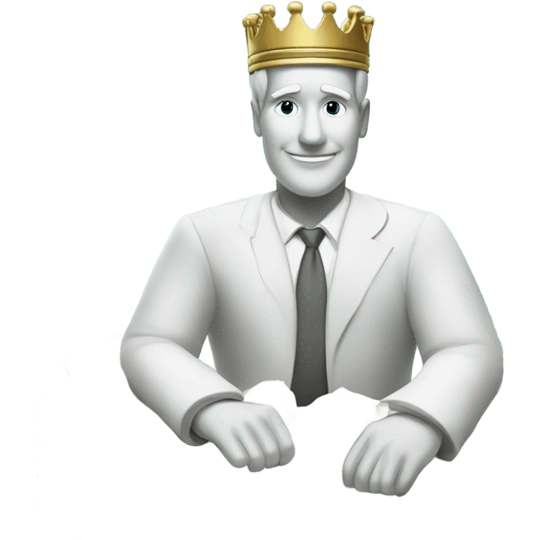 White King with cash emoji