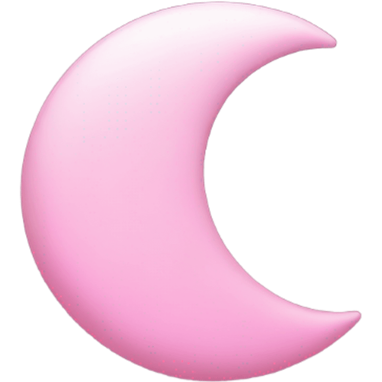 Pink crescent moon with sparkly white clouds emoji