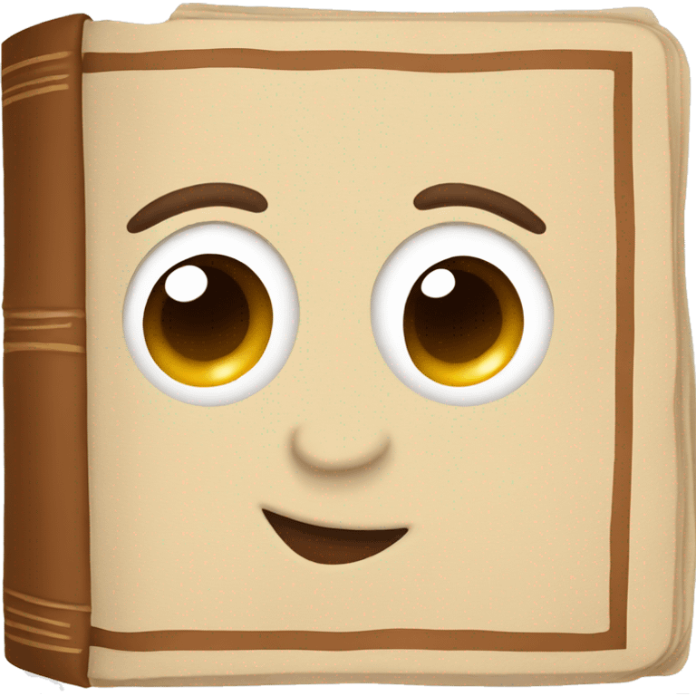 Brown cute book emoji