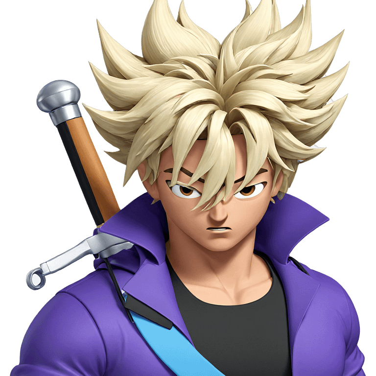 serious trunks with sword emoji