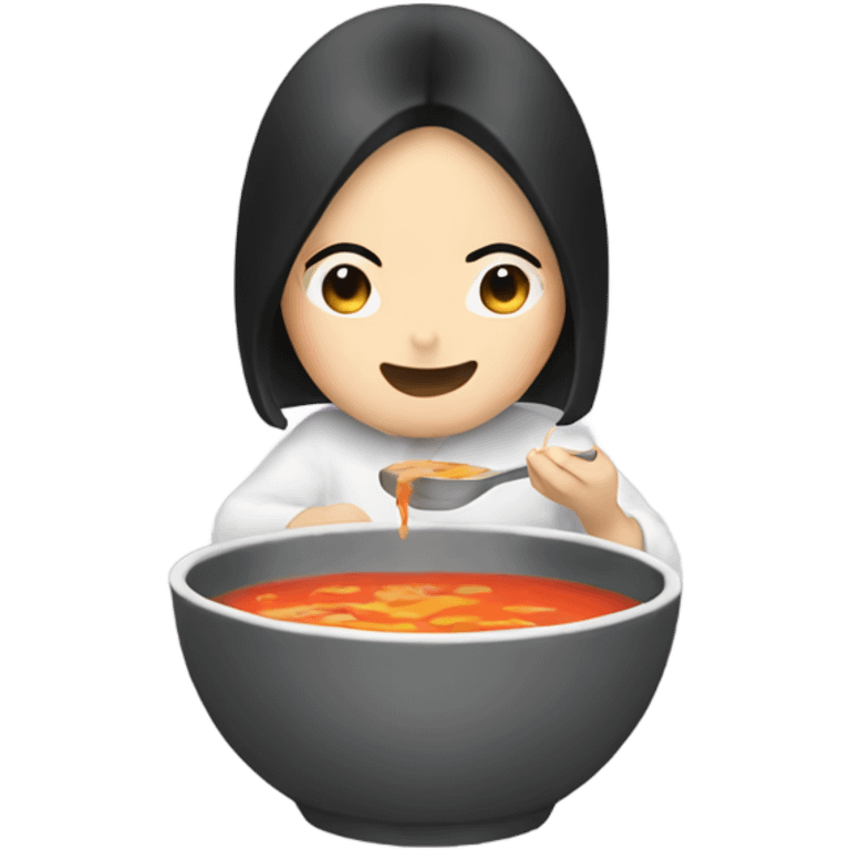 Mitski eating soup emoji