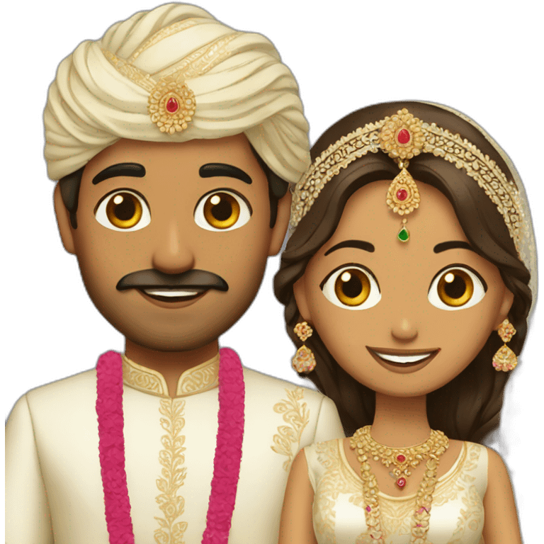 Indian groom and bride emoji