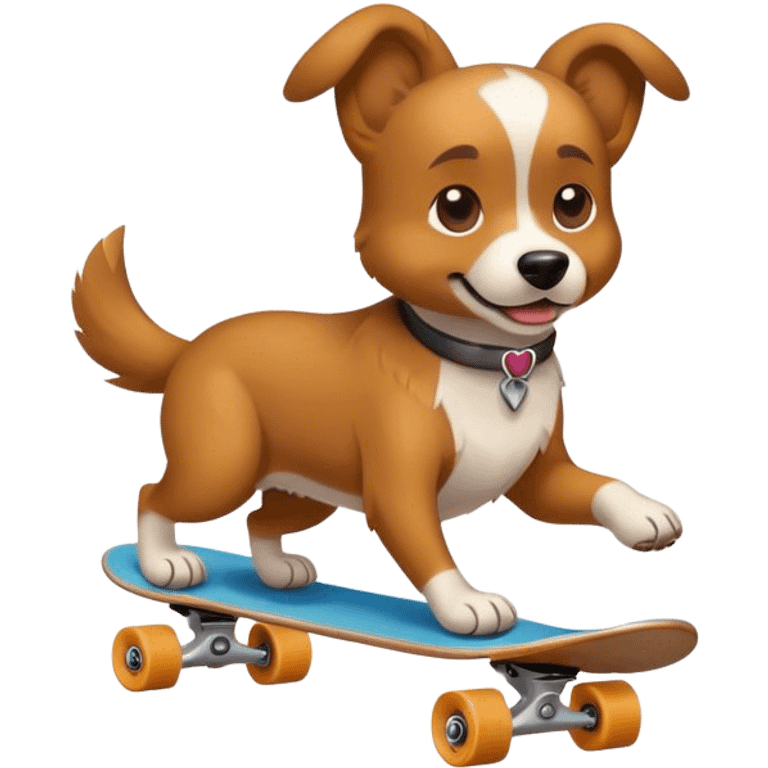 Dog skateboarding  emoji