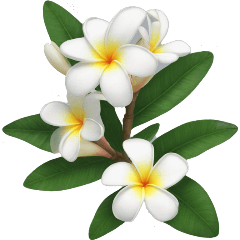 white frangipani  emoji