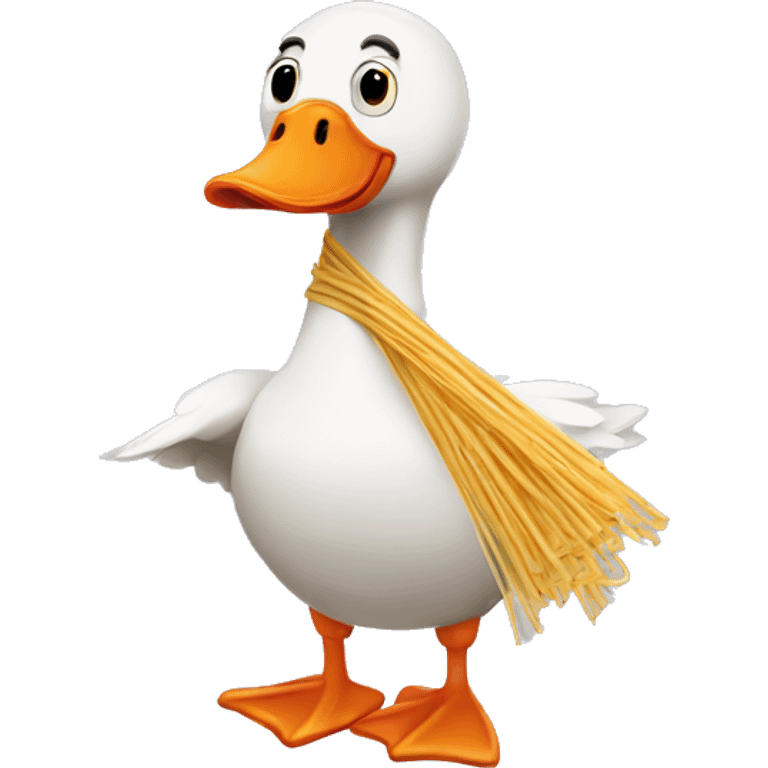 Goose with spaghetti  emoji