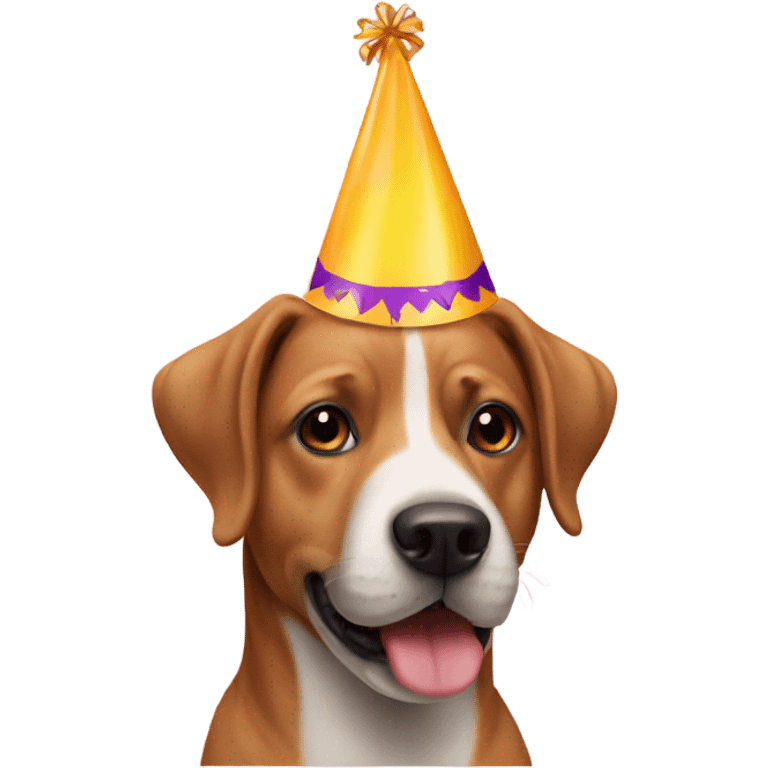 Dog with party hat emoji