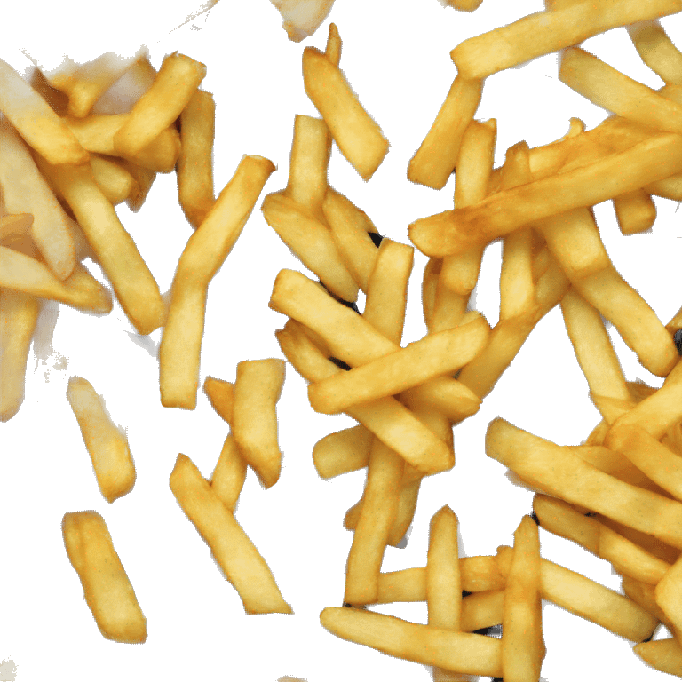 french fries spread on checkered paper emoji