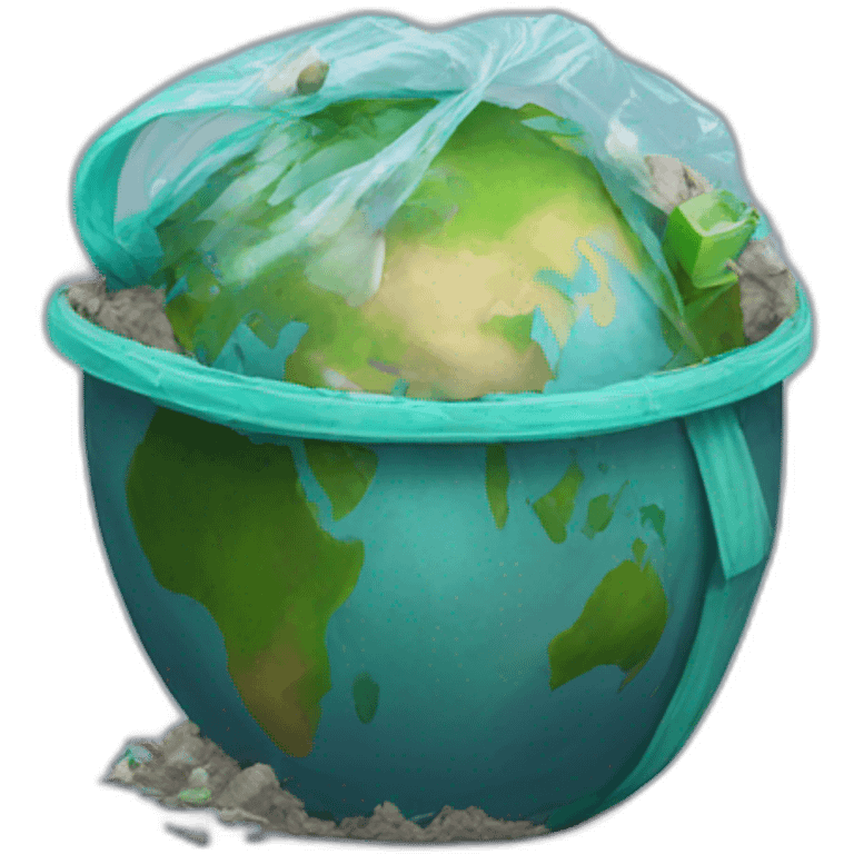 Plastic earth trash emoji