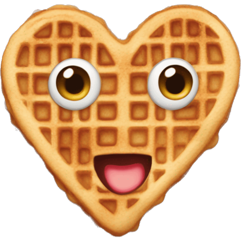 Heart waffles emoji