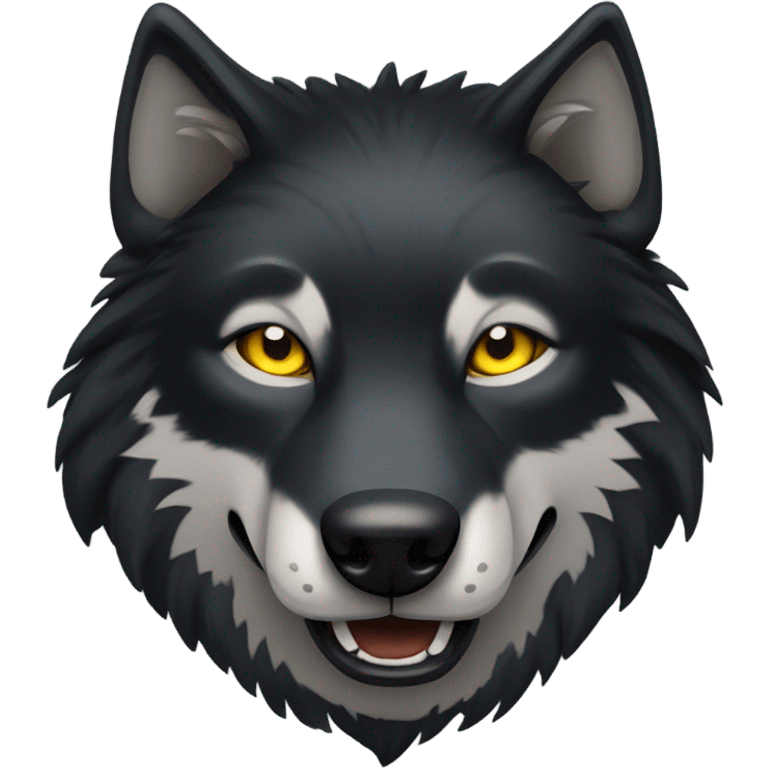 black wolf emoji