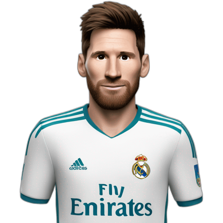 Messi avec le maillot du Real Madrid emoji