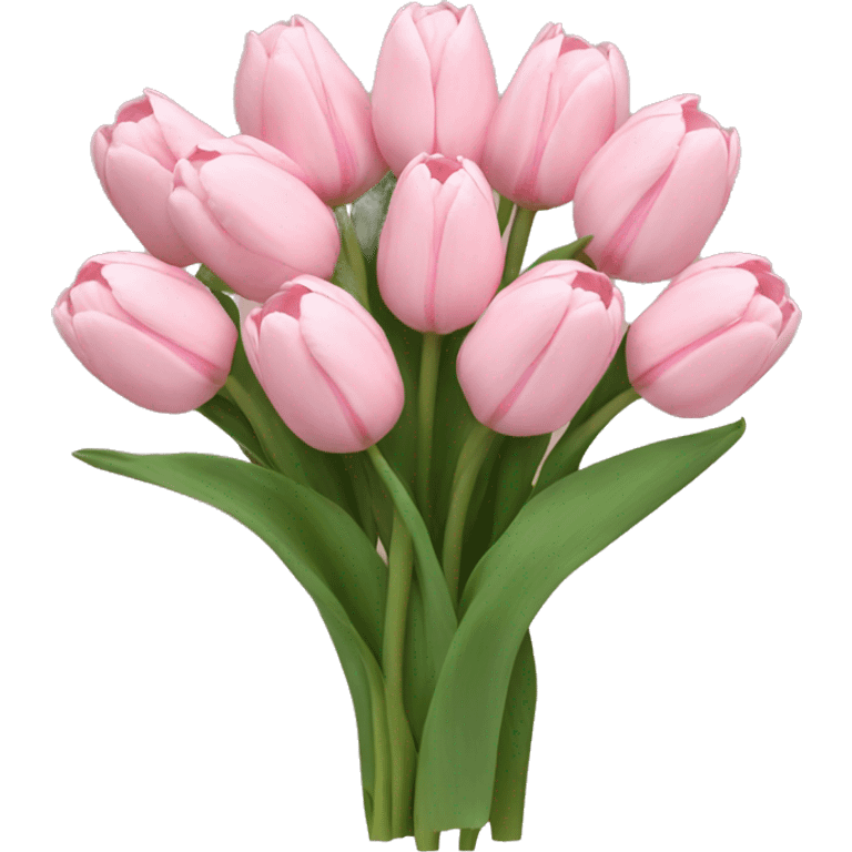 pastel pink tulip bouquet emoji