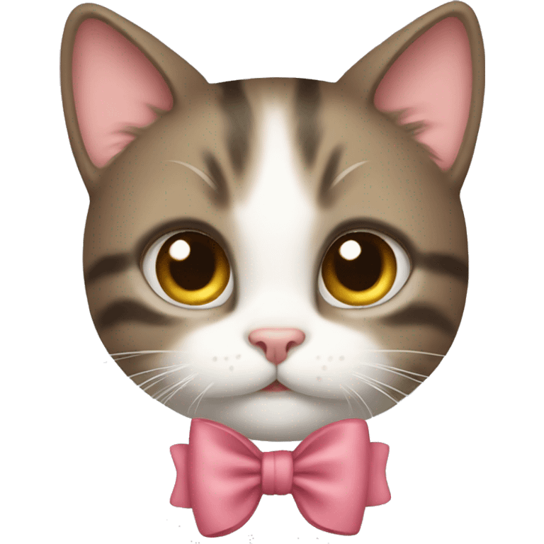 Kitty with bow emoji