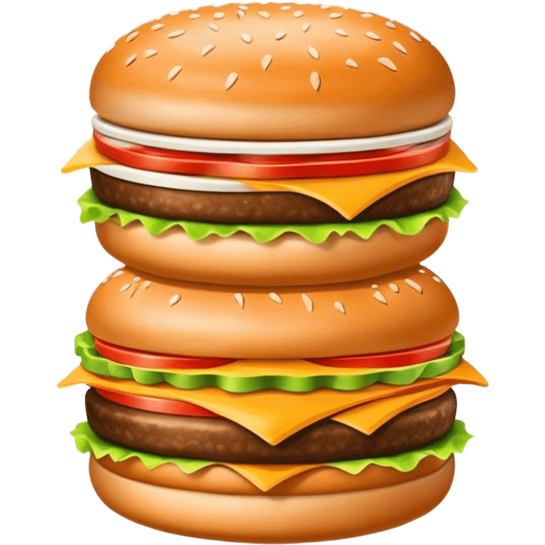 A whopper and a whopper, a whopper and a whopper, triple whopper, and a whopper triple whopper emoji