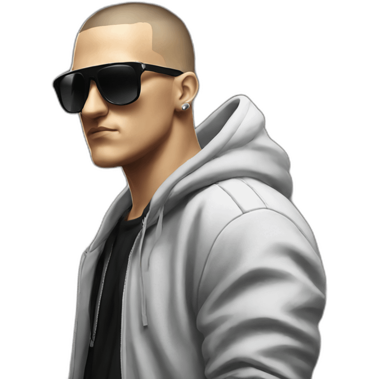 DJ Snake serious attitude wearing a BLACK hoodie showing a punch hand emoji