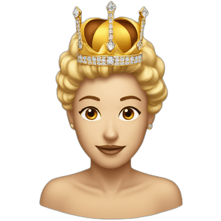 Brown diamond crown emoji