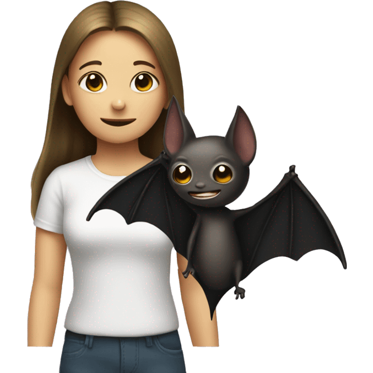 bat with girl emoji