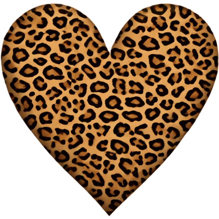 leopard print heart emoji