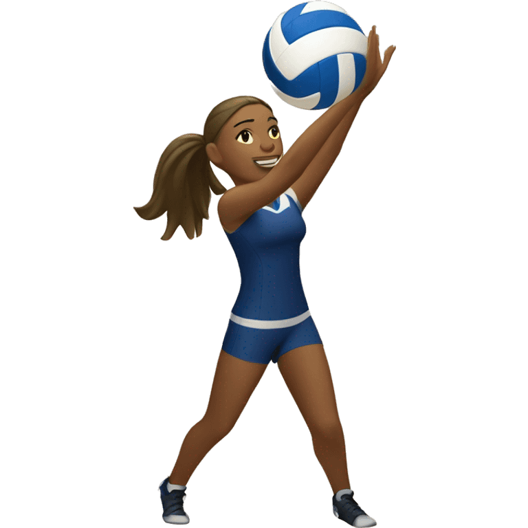 Volleyball girl spiking ball emoji