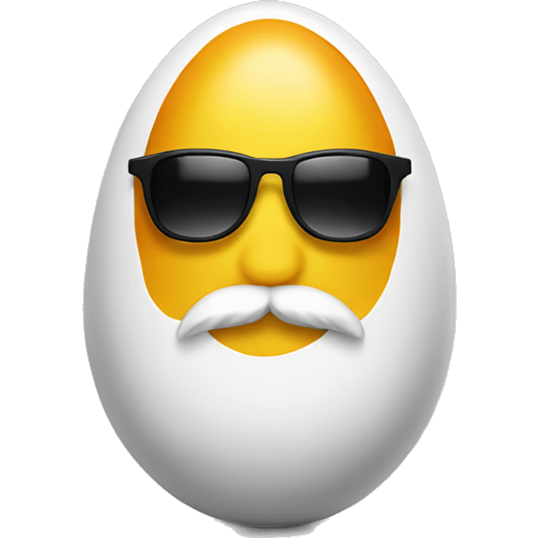 egg with beard and sunglasses emoji