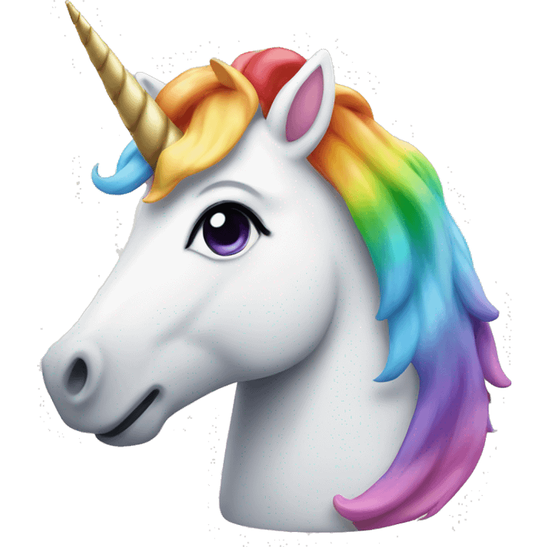 Unicorn on a rainbow  emoji