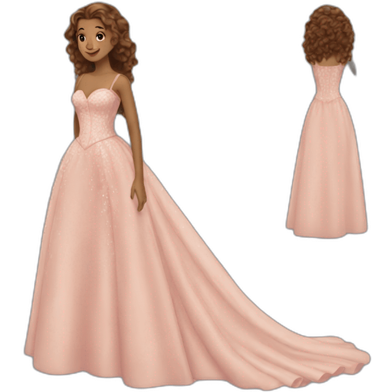 danielle from ever after ball gown emoji