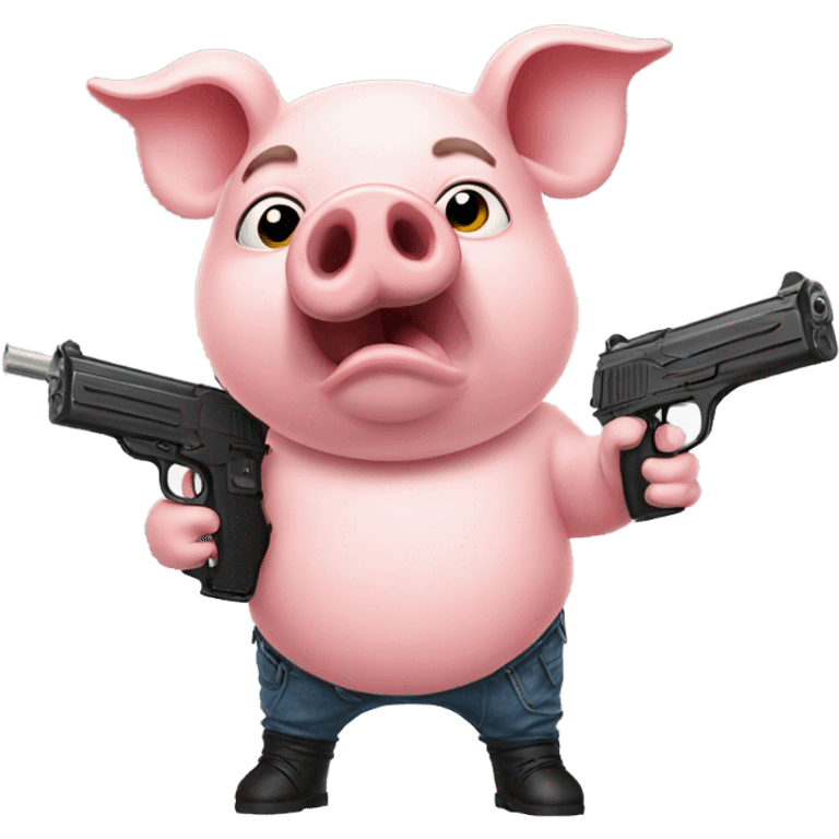 Pig with gun  emoji