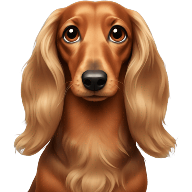 Long haired dachshund  emoji