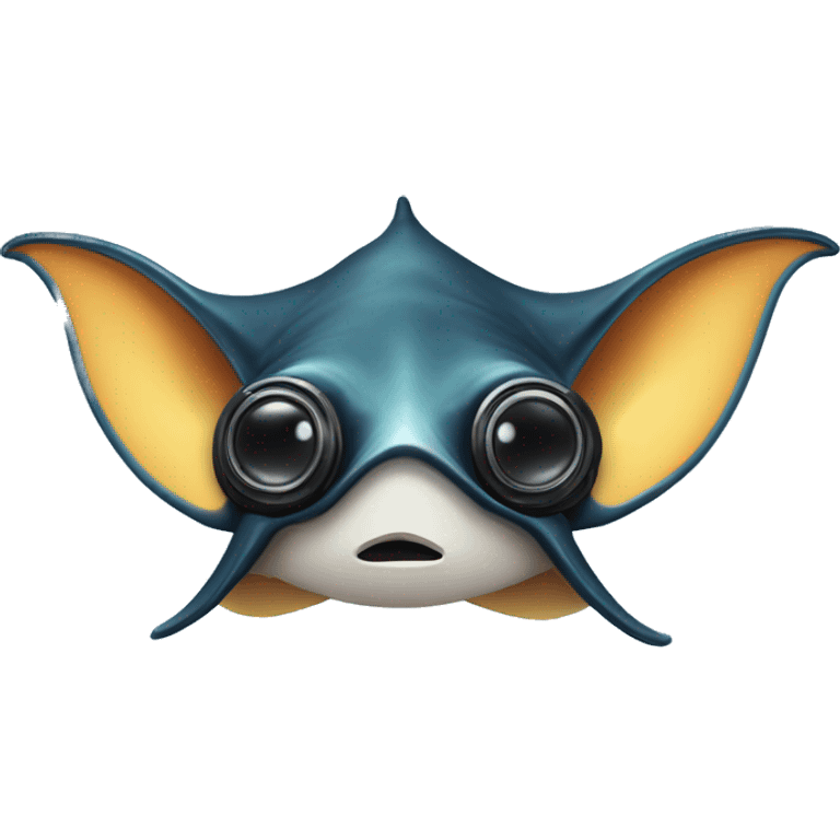 Manta ray with gaming headset emoji