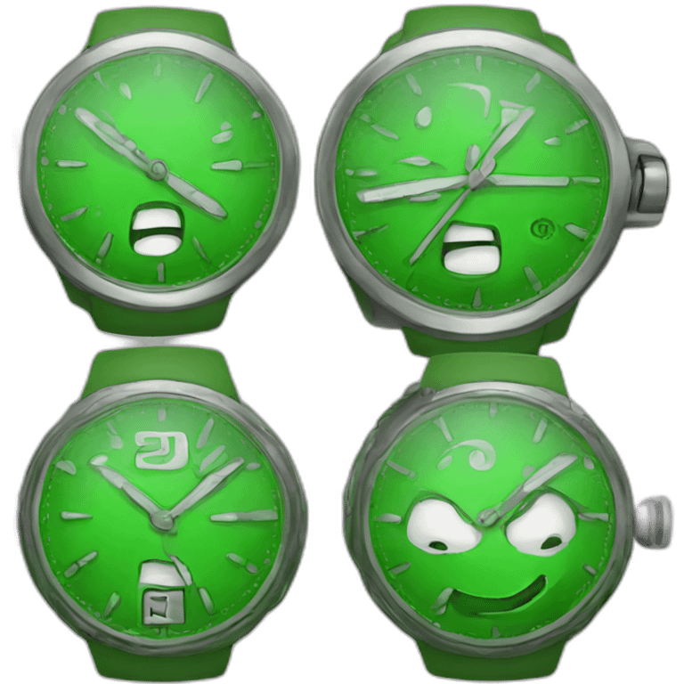 green 'watch emoji