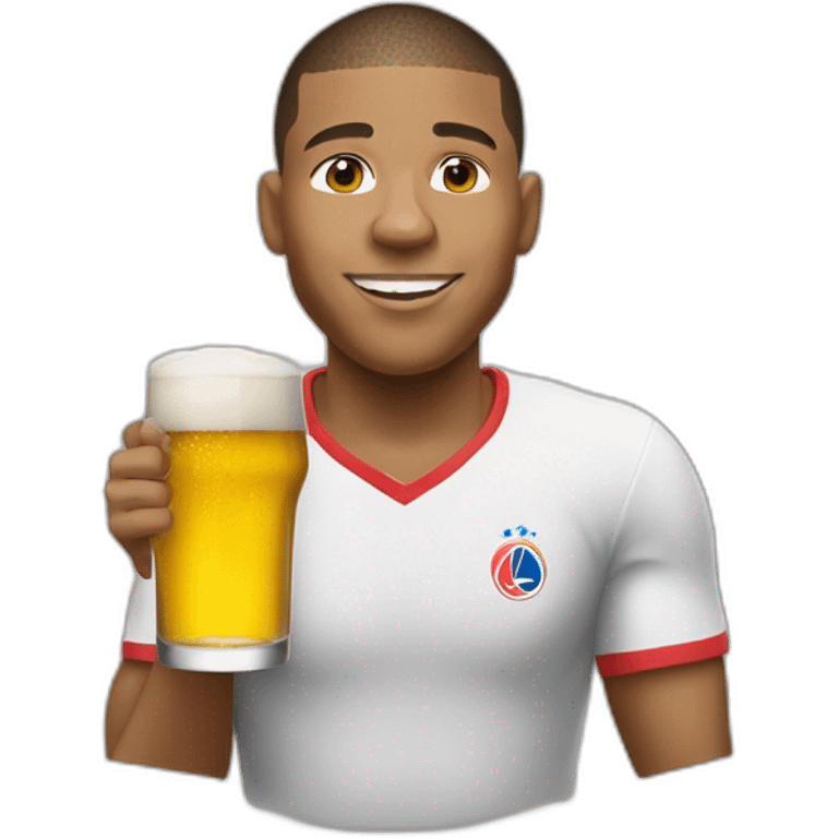 Mbappe qui boit une bière emoji