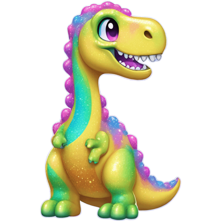 Lisa frank glitter water dinosaur  emoji