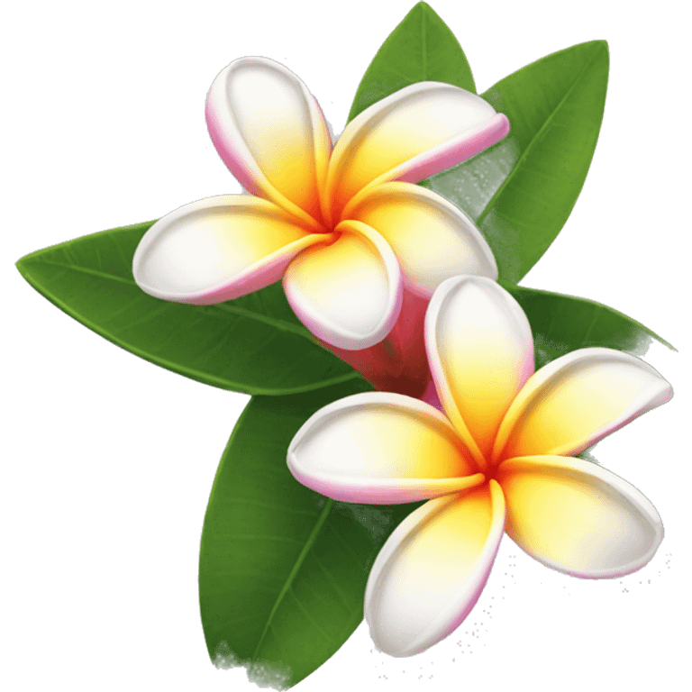 Plumeria flower emoji