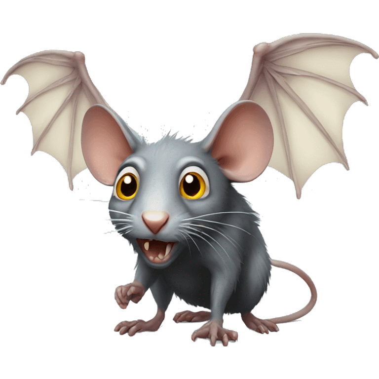 scary giant rat with wings emoji