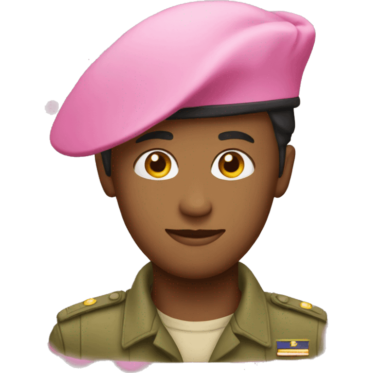 army with pink beret emoji