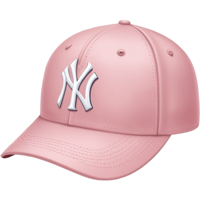 Light pink Yankees baseball cap emoji