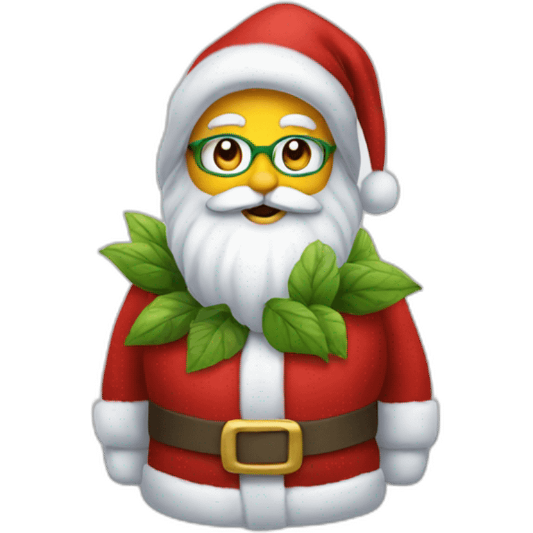 seedling disguised as santa clause emoji