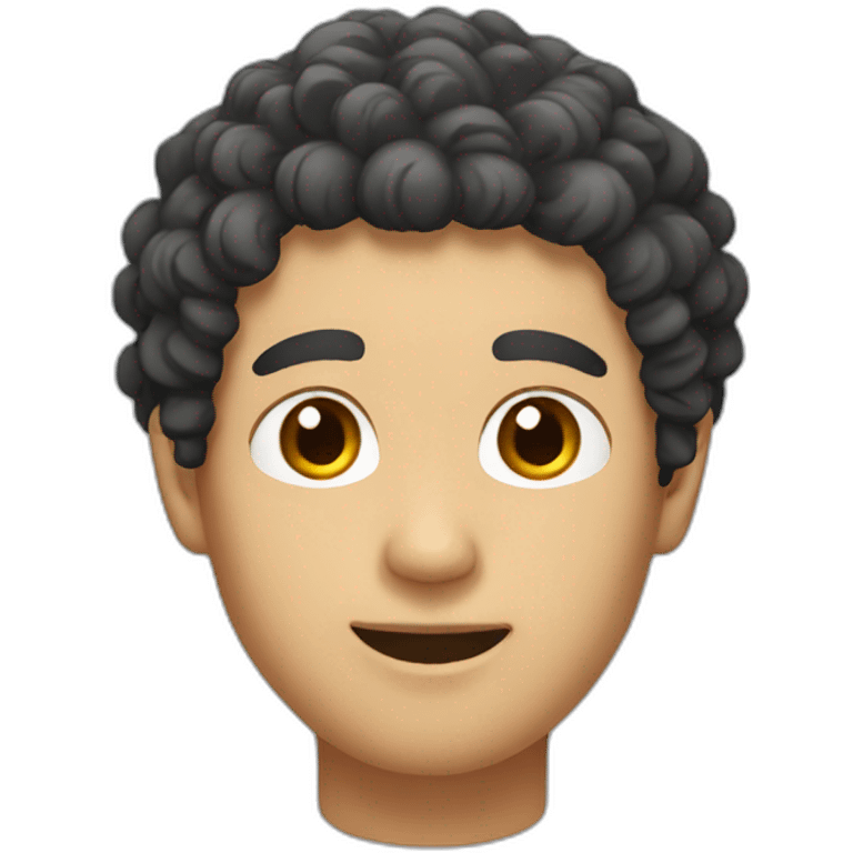 asian men with curly hair emoji